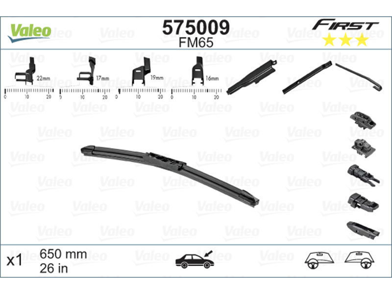 Stikla tīrītājs Valeo Multiconnection 650 mm cena un informācija | Logu slotiņas | 220.lv