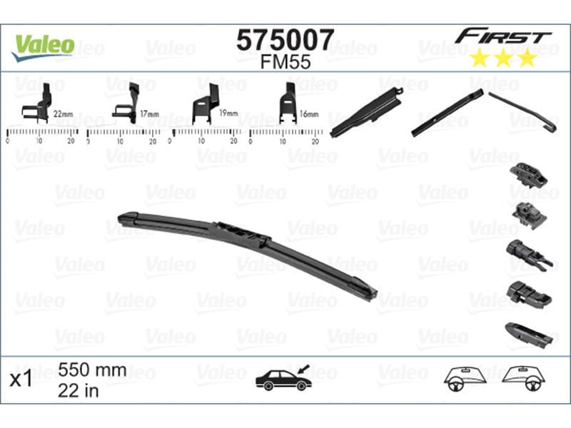 Stikla tīrītājs Valeo Multiconnection 550 mm цена и информация | Logu slotiņas | 220.lv