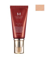 BB krēms Missha M Perfect Cover SPF42/PA+++ 50 ml, 21 Light Beige цена и информация | Наносите на чистую кожу лица. Подержите около 10-15 минут и смойте водой. | 220.lv