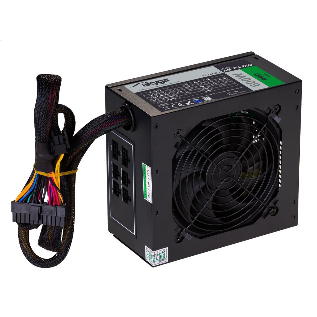 Akyga Modular Pro 600W (AK-P4-600) cena un informācija | Barošanas bloki (PSU) | 220.lv