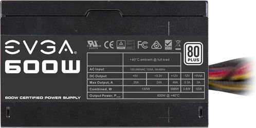 EVGA 600W (100-W1-0600-K2) cena un informācija | Barošanas bloki (PSU) | 220.lv