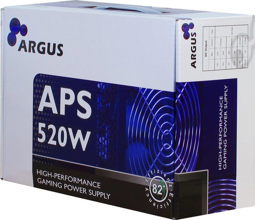 Inter-Tech Argus APS-520W cena un informācija | Barošanas bloki (PSU) | 220.lv