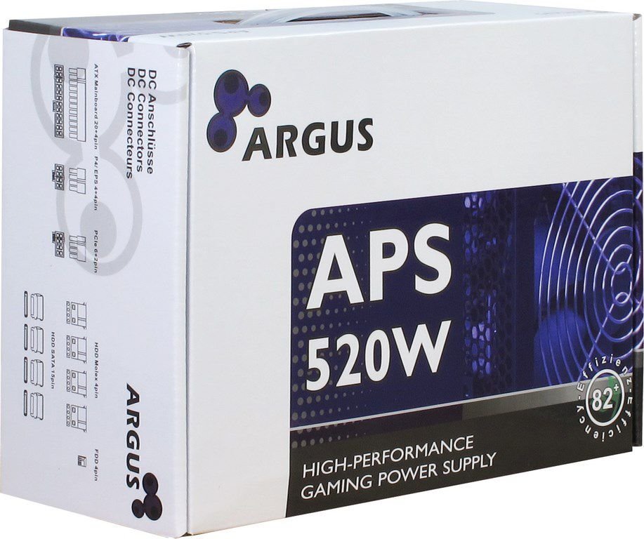 Inter-Tech Argus APS-520W (88882117) cena un informācija | Barošanas bloki (PSU) | 220.lv
