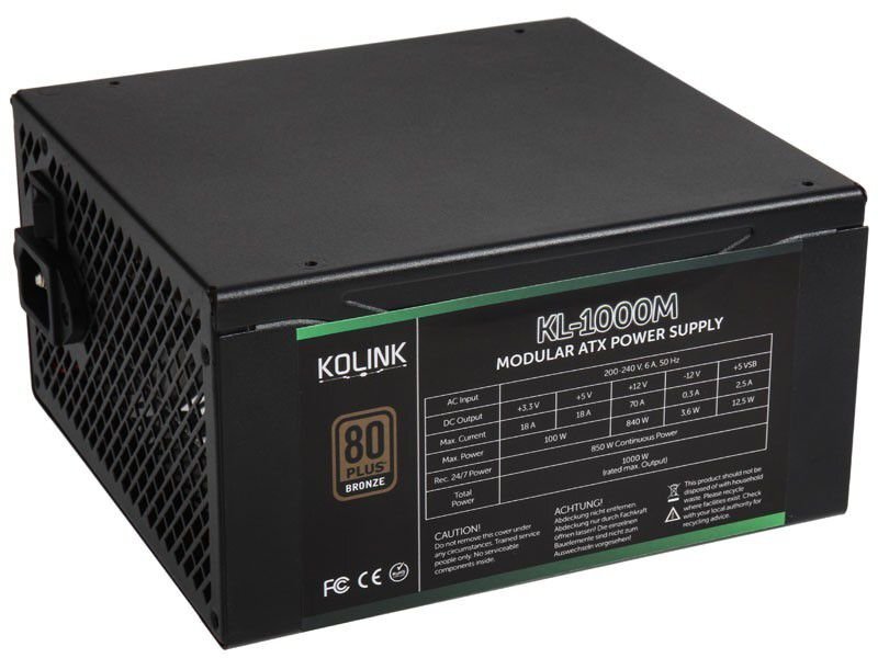 Kolink KL-1000M 1000W цена и информация | Barošanas bloki (PSU) | 220.lv