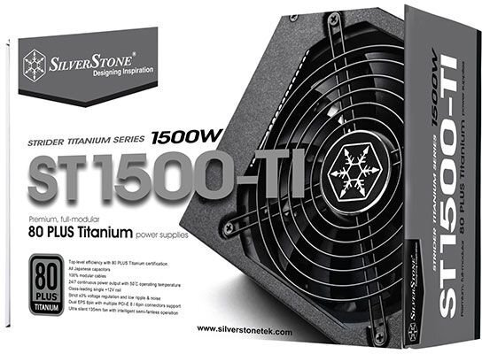 SilverStone Strider Titanium 1500W (SST-ST1500-TI) цена и информация | Barošanas bloki (PSU) | 220.lv