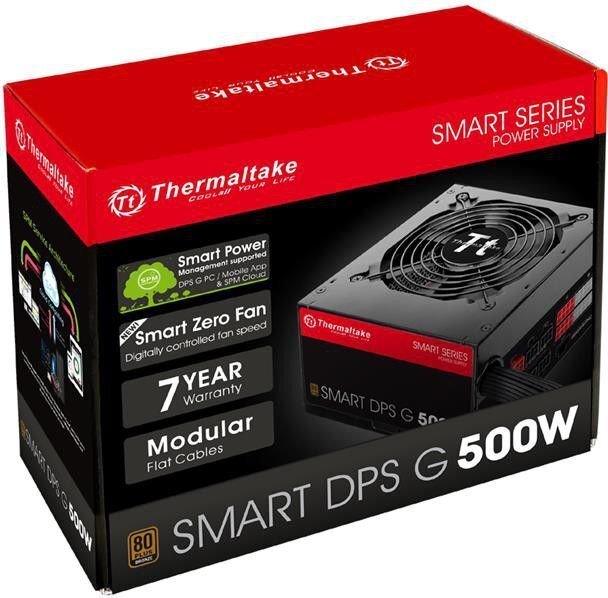 Thermaltake Smart DPS G 500W (PS-SPG-0500DPCBEU-B) cena un informācija | Barošanas bloki (PSU) | 220.lv