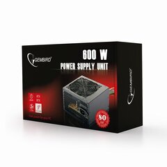 Gembird Black Box Power 600W цена и информация | Блоки питания (PSU) | 220.lv