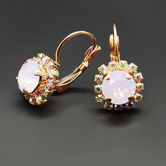 Auskari "Krāšņums II (Rose Water Opal)" ar Swarovski™ kristāliem цена и информация | Серьги | 220.lv