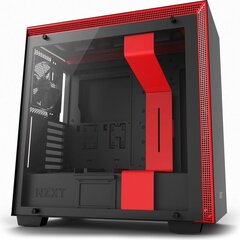 Nzxt H700 ar logu, melni sarkanu (CA-H700B-BR) цена и информация | Корпуса | 220.lv