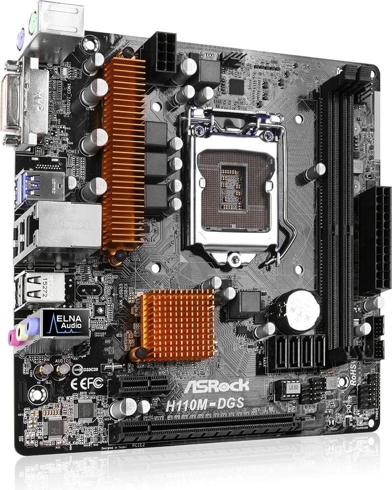 ASRock H110M-DGS cena un informācija | Mātesplates | 220.lv