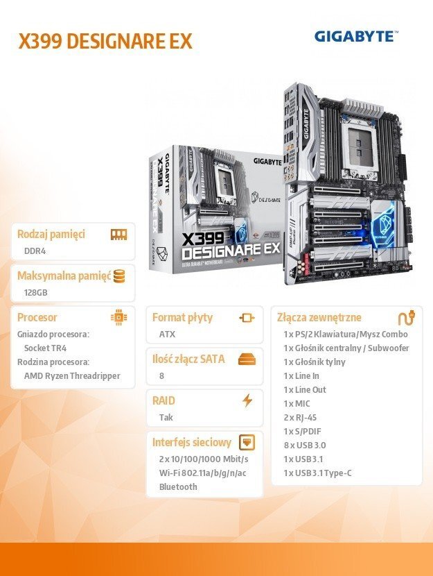 GIGABYTE X399 DESIGNARE EX цена и информация | Mātesplates | 220.lv