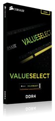 Corsair Value Select DDR4 8GB, 2666MHz, CL18 (CMV8GX4M1A2666C18) цена и информация | Оперативная память (RAM) | 220.lv