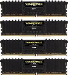 Corsair Vengeance LPX DDR4, 2400MHz, 4x16GB, CL14 (CMK64G4XM4A2400C14) cena un informācija | Operatīvā atmiņa (RAM) | 220.lv