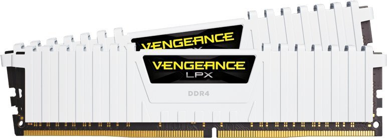 Corsair Vengeance LPX DDR4, 2x8GB, 2666MHz, CL16, White (CMK16GX4M2A2666C16W) cena un informācija | Operatīvā atmiņa (RAM) | 220.lv