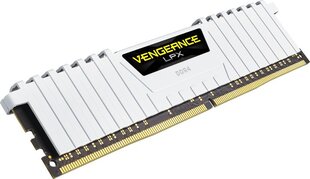 Corsair Vengeance LPX DDR4, 2x8GB, 2666MHz, CL16, White (CMK16GX4M2A2666C16W) цена и информация | Оперативная память (RAM) | 220.lv