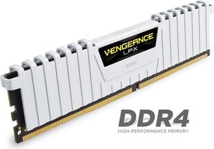 Corsair Vengeance LPX DDR4, 4x8GB, 3200MHz, CL16, White (CMK32GX4M4B3200C16W) cena un informācija | Operatīvā atmiņa (RAM) | 220.lv