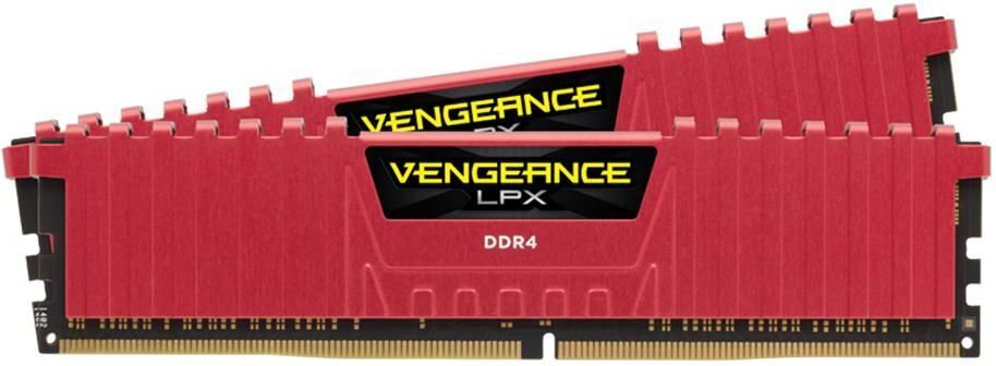 Corsair Vengeance LPX DDR4, 8GB(2x4GB), 2666MHz, CL16, Red (CMK8GX4M2A2666C16R) cena un informācija | Operatīvā atmiņa (RAM) | 220.lv