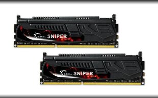 G.Skill DDR3 8GB (4GBx2), 1866MHz, Sniper Dual (F3-14900CL9D-8GBSR) cena un informācija | Operatīvā atmiņa (RAM) | 220.lv