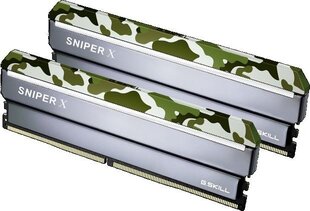 G.Skill Sniper X DDR4, 2x8GB, 3200MHz, CL16 (F4-3200C16D-16GSXFB) cena un informācija | Operatīvā atmiņa (RAM) | 220.lv