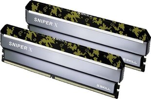 G.Skill Sniper X DDR4, 2x8GB, 3200MHz, CL16 (F4-3200C16D-16GSXKB) cena un informācija | Operatīvā atmiņa (RAM) | 220.lv