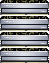 G.Skill Sniper X DDR4, 4x8GB, 3000MHz, CL16 (F4-3000C16Q-32GSXKB) cena un informācija | Operatīvā atmiņa (RAM) | 220.lv