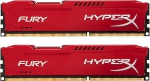 Оперативная память RAM HyperX FURY Red 8GB 1333MHz DDR3 memory module цена и информация | Оперативная память (RAM) | 220.lv