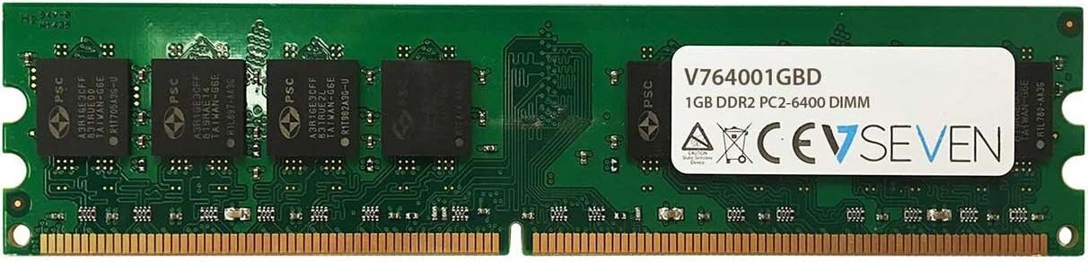 V7 DDR2 1GB, 800MHz, CL6 V76400 1GBD cena un informācija | Operatīvā atmiņa (RAM) | 220.lv