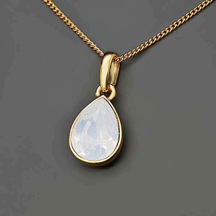 Kulons "Kristāla Lāse (White Opal)" ar Swarovski™ kristāliem cena un informācija | Kaklarotas | 220.lv