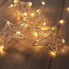 DecoKing virtene Snowflakes, 38 LED cena un informācija | Ziemassvētku lampiņas, LED virtenes | 220.lv