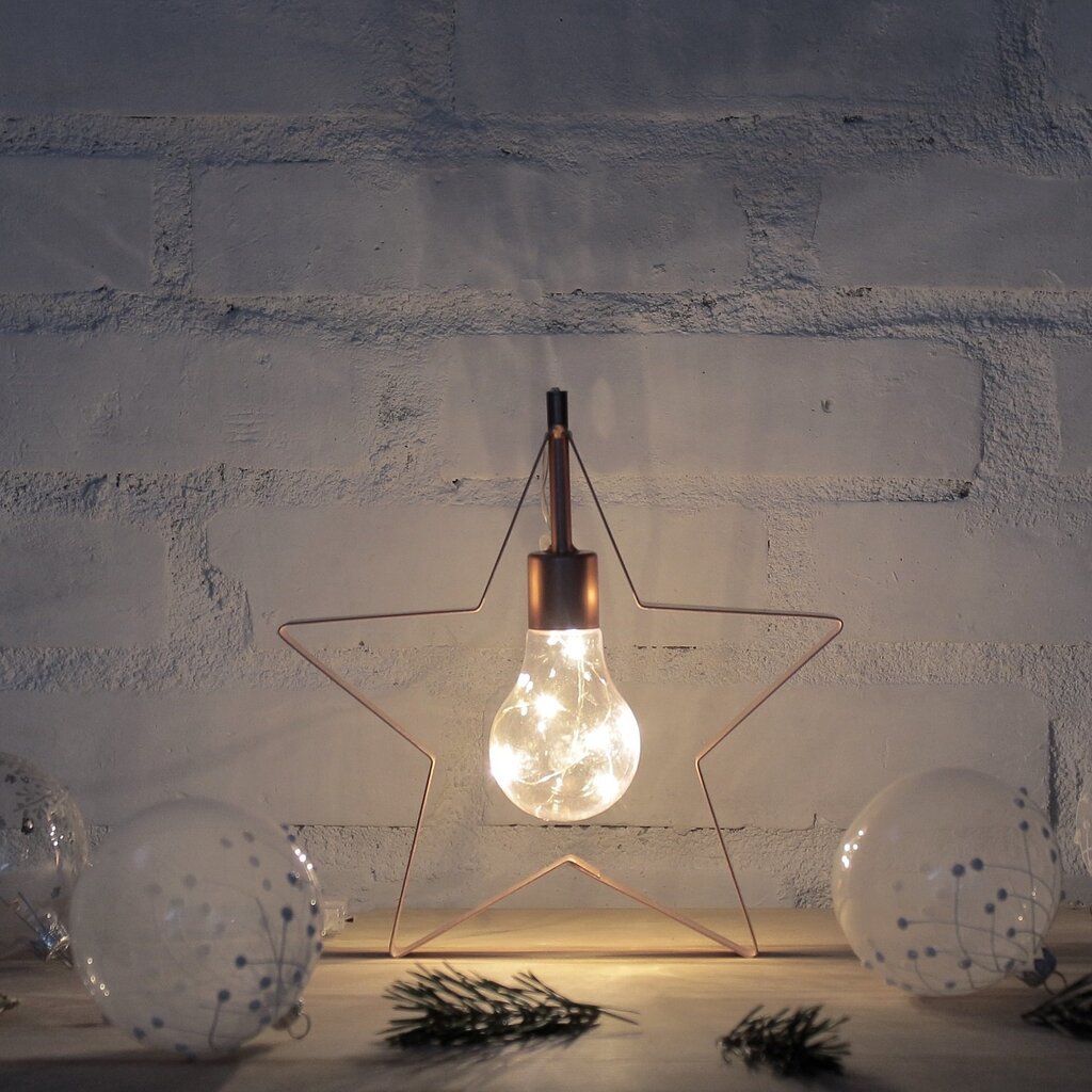 DecoKing zvaigznes formas gaismas dekors Prince, 5 LED cena un informācija | Ziemassvētku dekorācijas | 220.lv