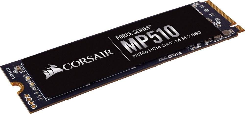 Corsair Force MP510 240GB PCIe x4 NVMe (CSSD-F240GBMP510) цена и информация | Iekšējie cietie diski (HDD, SSD, Hybrid) | 220.lv