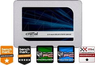 Crucial MX500 1TB SATA3 (CT1000MX500SSD1) cena un informācija | Crucial Datortehnika | 220.lv