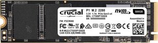 Crucial P1 500GB M.2 PCIe NVMe (CT500P1SSD8) цена и информация | Внутренние жёсткие диски (HDD, SSD, Hybrid) | 220.lv