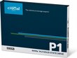 Crucial P1 500GB M.2 PCIe NVMe (CT500P1SSD8) цена и информация | Iekšējie cietie diski (HDD, SSD, Hybrid) | 220.lv