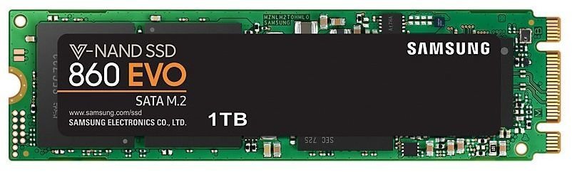 Samsung 860 EVO 1TB SATA3 (MZ-N6E1T0BW) cena un informācija | Iekšējie cietie diski (HDD, SSD, Hybrid) | 220.lv