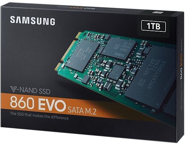 Samsung 860 EVO 1TB SATA3 (MZ-N6E1T0BW) cena un informācija | Iekšējie cietie diski (HDD, SSD, Hybrid) | 220.lv
