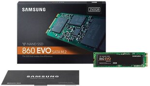 Samarng 860 EVO 250GB SATA3 (MZ-N6E250BW) cena un informācija | Iekšējie cietie diski (HDD, SSD, Hybrid) | 220.lv