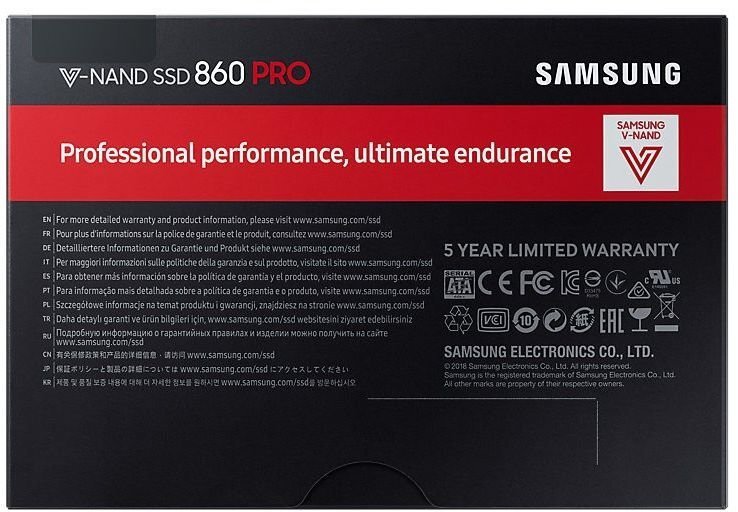Samsung SSD 860 PRO2.5" SATA III 256GB cena un informācija | Iekšējie cietie diski (HDD, SSD, Hybrid) | 220.lv