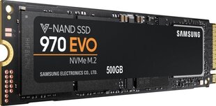 Samsung 970 EVO 500GB PCIe x4 NVMe, MZ-V7E500BW cena un informācija | Iekšējie cietie diski (HDD, SSD, Hybrid) | 220.lv