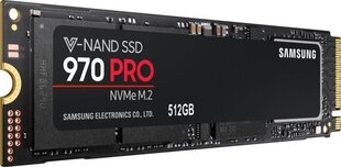 Samsung 970 PRO, 512GB PCIe x4 NVMe (MZ-V7P512BW) цена и информация | Внутренние жёсткие диски (HDD, SSD, Hybrid) | 220.lv