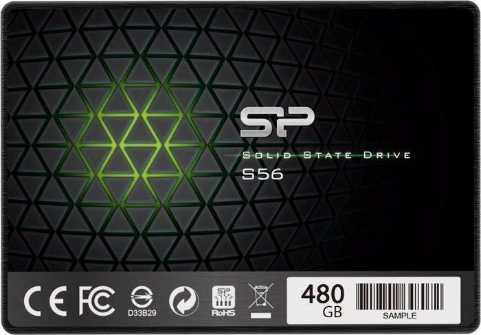Silicon Power S56 480 GB SATA3 (SP480GBSS3S56A25) cena un informācija | Iekšējie cietie diski (HDD, SSD, Hybrid) | 220.lv