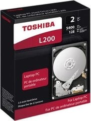 Toshiba L200 2TB SATA3 (HDWL120EZSTA) цена и информация | Внутренние жёсткие диски (HDD, SSD, Hybrid) | 220.lv