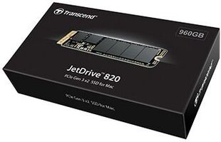 Transcend JetDrive 820 960GB PCie x2 (TS960GJDM820) цена и информация | Внутренние жёсткие диски (HDD, SSD, Hybrid) | 220.lv