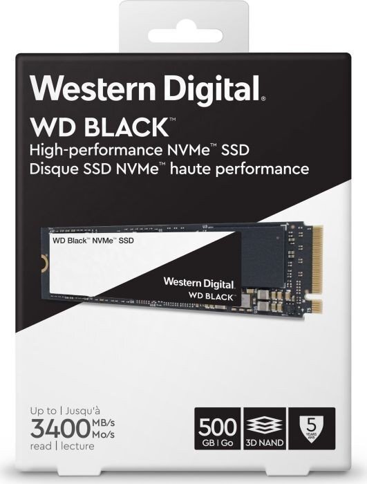 Western Digital WD Black 500GB PCIe x4 NVMe (WDS500G2X0C) cena un informācija | Iekšējie cietie diski (HDD, SSD, Hybrid) | 220.lv