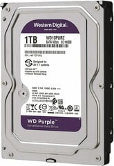 Western Digital WD Purple 1TB SATA III цена и информация | Внутренние жёсткие диски (HDD, SSD, Hybrid) | 220.lv