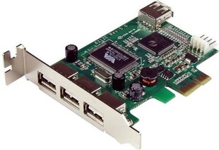 StarTech PCIe 4 portu USB (PEXUSB4DP) cena un informācija | Piederumi korpusiem | 220.lv