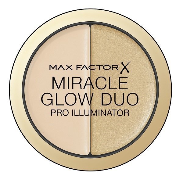 Spīdumu piešķirošs līdzeklis Max Factor Miracle Glow Duo Pro,10 Light, 11 g cena un informācija | Bronzeri, vaigu sārtumi | 220.lv