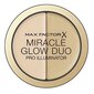 Spīdumu piešķirošs līdzeklis Max Factor Miracle Glow Duo Pro,10 Light, 11 g cena un informācija | Bronzeri, vaigu sārtumi | 220.lv