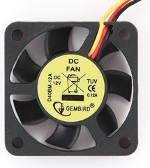 Gembird 40 mm ball bearing cooling fan, 12 V (D40BM-12A) cena un informācija | Grafisko karšu dzesētāji | 220.lv