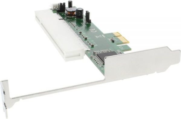 InLine PCI Interface Adapter to PCIe Interface Card use legacy PCI in modern PC (76616I) цена и информация | Komponentu piederumi | 220.lv